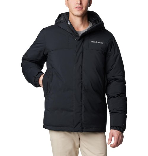 Columbia Men's Aldercrest II Down Hooded Jacket, Black, XX-Large