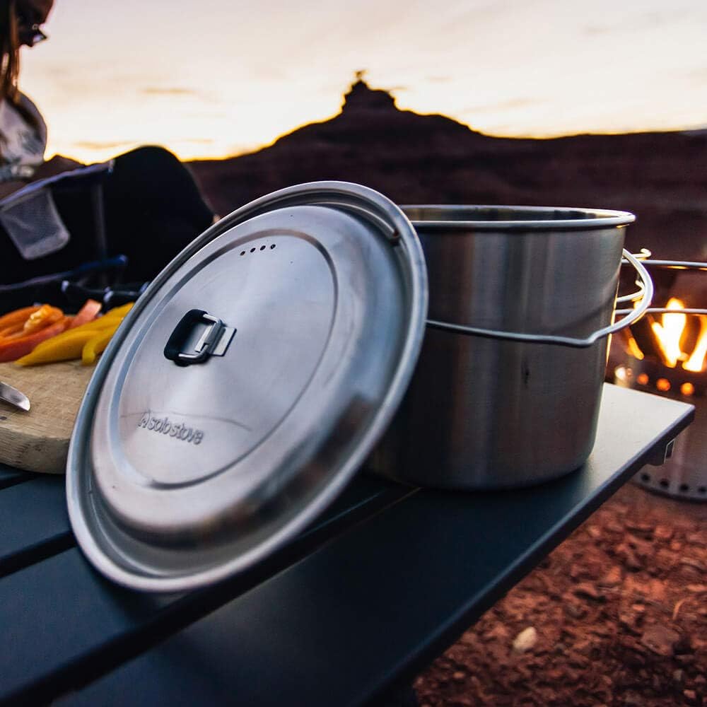 Solo Stove 2 Pot Set: Stainless Steel Companion Pot Set for Solo Stove Campfire. Great for Backpacking, Camping, Survival