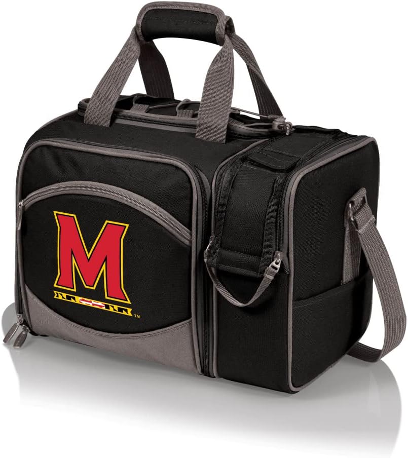 NCAA Malibu Cooler Picnic Basket - Insulated Tote with Complete Picnic Set