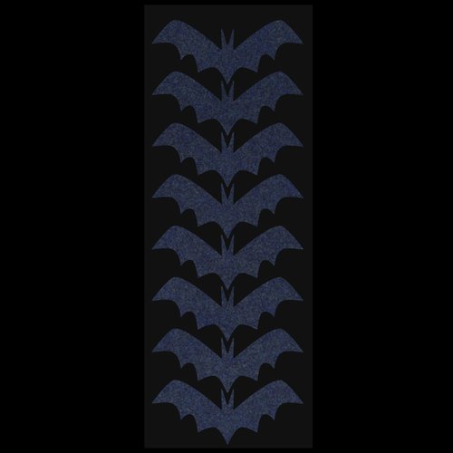 LiteMark Reflective White 4 Inch bat Sticker Decals for Helmets, Bicycles, Strollers, Wheelchairs and More - Pack of 8