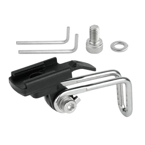 Center Fork Bicycle Headlight Bracket Clamp LED Lamps Stand Accessories Handlebar Bike Flashlight Holder for Road Bikes Riding Outdoor, B03B04