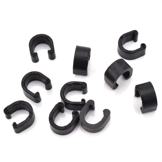 KIEVODE 10 PCS Bike C-Clips Clamps for Brake and Shift Cables - Mountain Road Bicycle MTB Housing Hose Guide Clamps