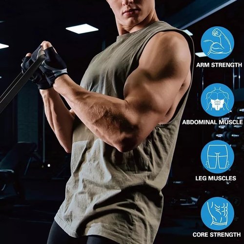 BULKED Resistance Band Set, Pull Up Assist Bands - Stretch Resistance Band Exercise Bands for Men and Woman Resistance Training, Physical Therapy, Home Workouts and Carry Bag Included