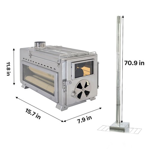 Cottage-Hot Tent-for 1-2 + Camping Wood Tent Stove