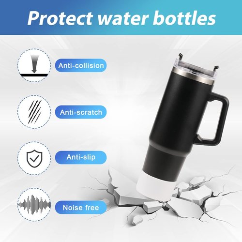 Protective Silicone Boot Anti-Slip Bottom Sleeve Cover for Water Bottle Compatible with Hydro Flask, MIRA, Simple Modern and Iron Flask Water Bottles
