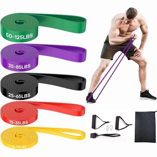 Professional Resistance Bands Set - Versatile Pull Up Bands for Working Out, Physio Therapy, and Muscle Training; Includes Door Anchor & Handles for Home Fitness - Ideal for Both Men and Women