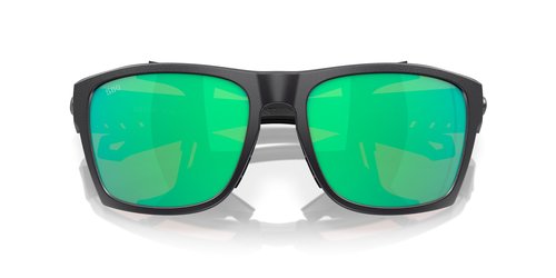 Costa Del Mar King Tide 6 Polarized Rectangular Sunglasses, Black Pearl/Green Mirrored Polarized-580G, 58 mm
