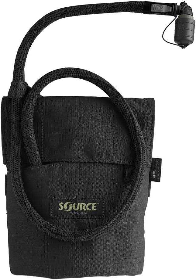 Source Hydration Pack 1 Liter Kangaroo with Molle Pouch Webbing for Easy Attachment to Tactical Vest or War Belt - Closed Cell Insulation Keeps Water Cool, Coyote