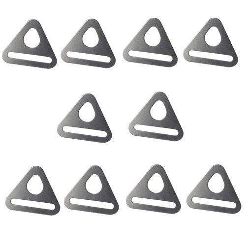 Vleant 10Pcs 32mm Stainless Steel Outdoor Tent Canopy Triangle Buckle Hook Wind Rope Buckle Rope Sunshade Buckle Hook Adjustment Fixing