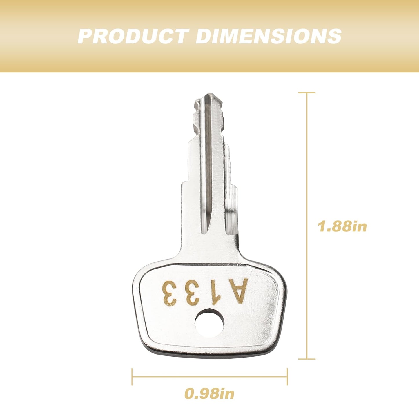 A133 SKS roof Rack Key,Replacement Keys for Yakima SKS Ski,Roof,Cargo Box,Carrier Racks and Crossbars[2 pcs]