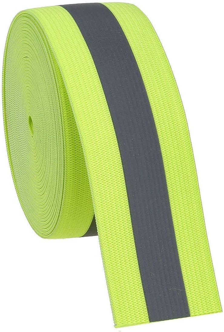 Safety SF8100 Sew On Florescent Reflective Elastic Tape 2"X118"-Green