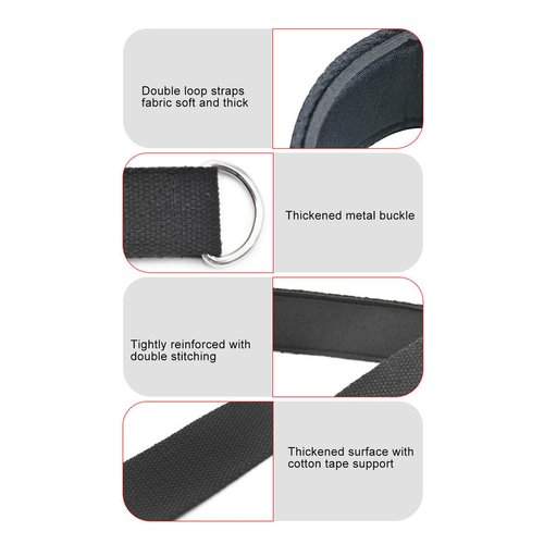 Modern Pilates Straps - D Ring Double Loop Straps for Home Gym Workouts, Cotton, Adjustable Length, Anti-Slip, Compatible with Most Pilates Beds and Equipment