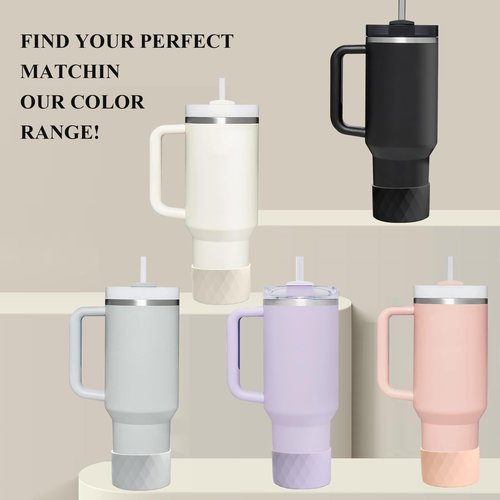 SHOW-YA Silicone Boot for Stanley Cup Accessories - Protective Silicone Boot for Stanley 40 ozTumbler,Anti-Slip Bottle Bottom Sleeve Cover, Stanley Boot