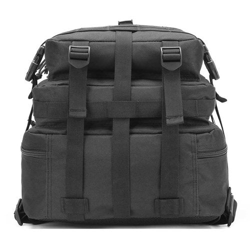 ONE WVW PIN Tactical MOLLE Backpack for Men, 45L Gym Backpacks, Large Military Daypack 3-Day Assault Pack Bug Out Bag for Rucking Hiking Fishing Camping Hunting(Black)