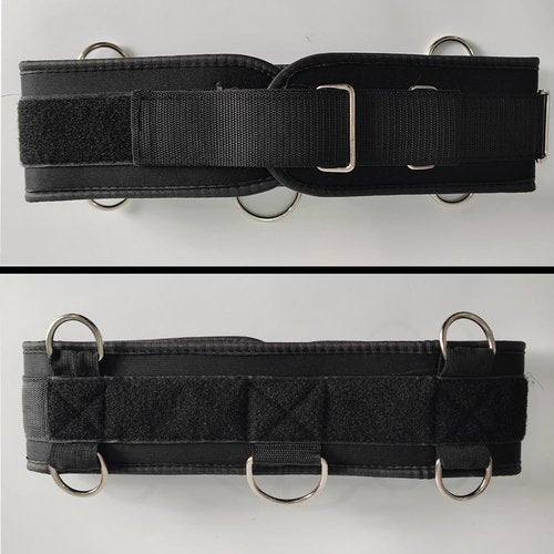LOOEEL Fitness Resistance Belt Multi Functional Fitness Belt with 5 Rings for Weight Training and Resistance Training of Load Carrying Pull Up Belt Squat