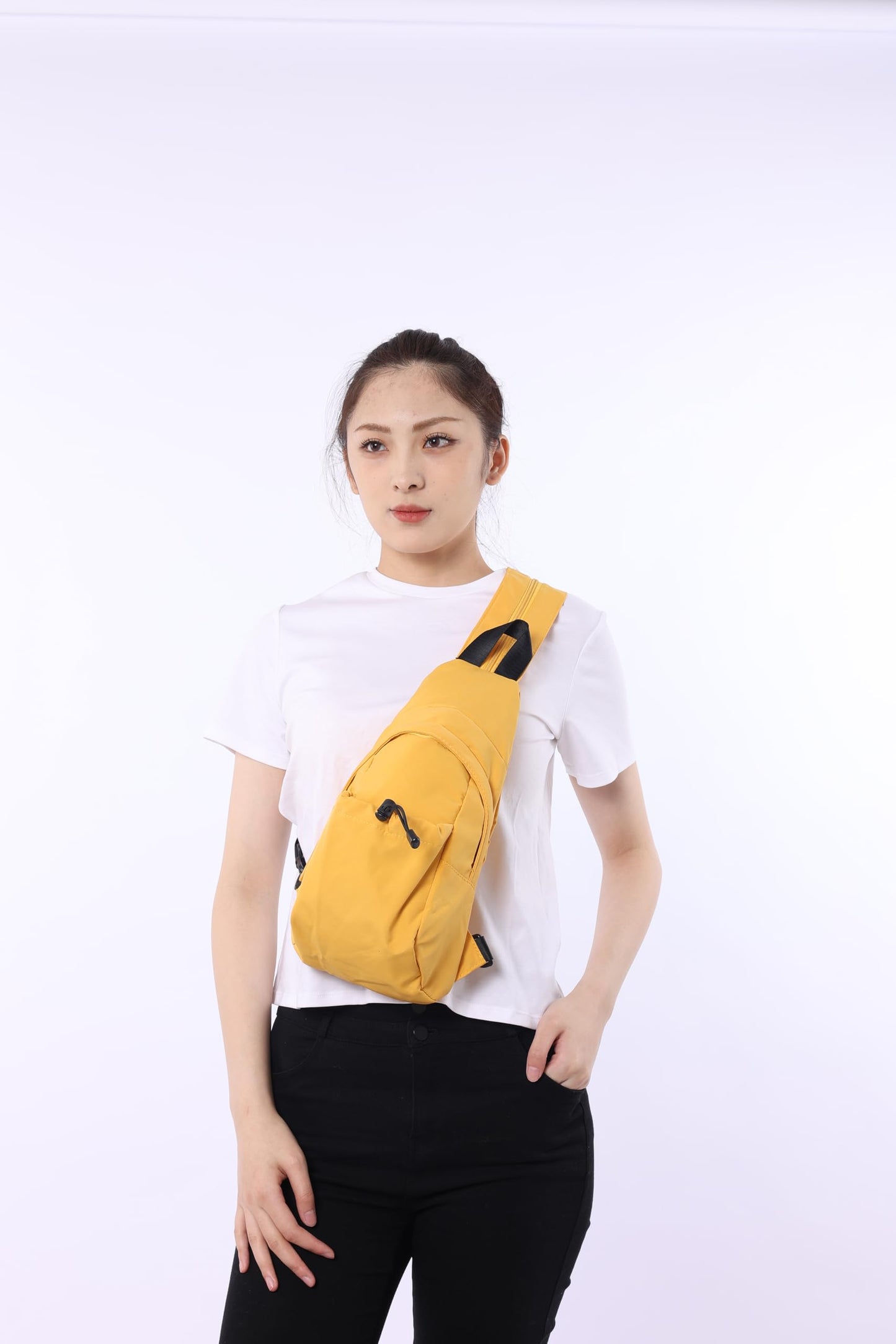 JENAGREEN Waterproof Sling Backpack Crossbody Sling Bag for Women Men, Multipurpose Travel Hiking Adjustable Chest Bag Casual Daypack