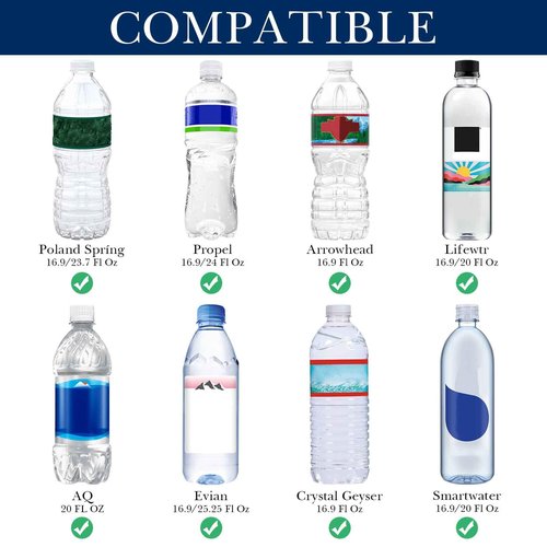 Linkidea Disposable Water Bottle Sleeve Compatible with Smartwater 16.9/20Fl Oz, Evian 16.9Fl Oz, Insulated Neoprene Plastic Bottled Water Cover with Lockable Zipper (1 Pack/Blue)