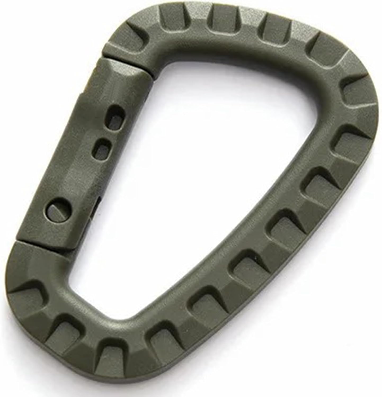 Tactical Gear Clips Plastic Carabiner Keychain Clip D-Rings Spring Snap Hook for Backpack, Molle System, Bag, Key Chain