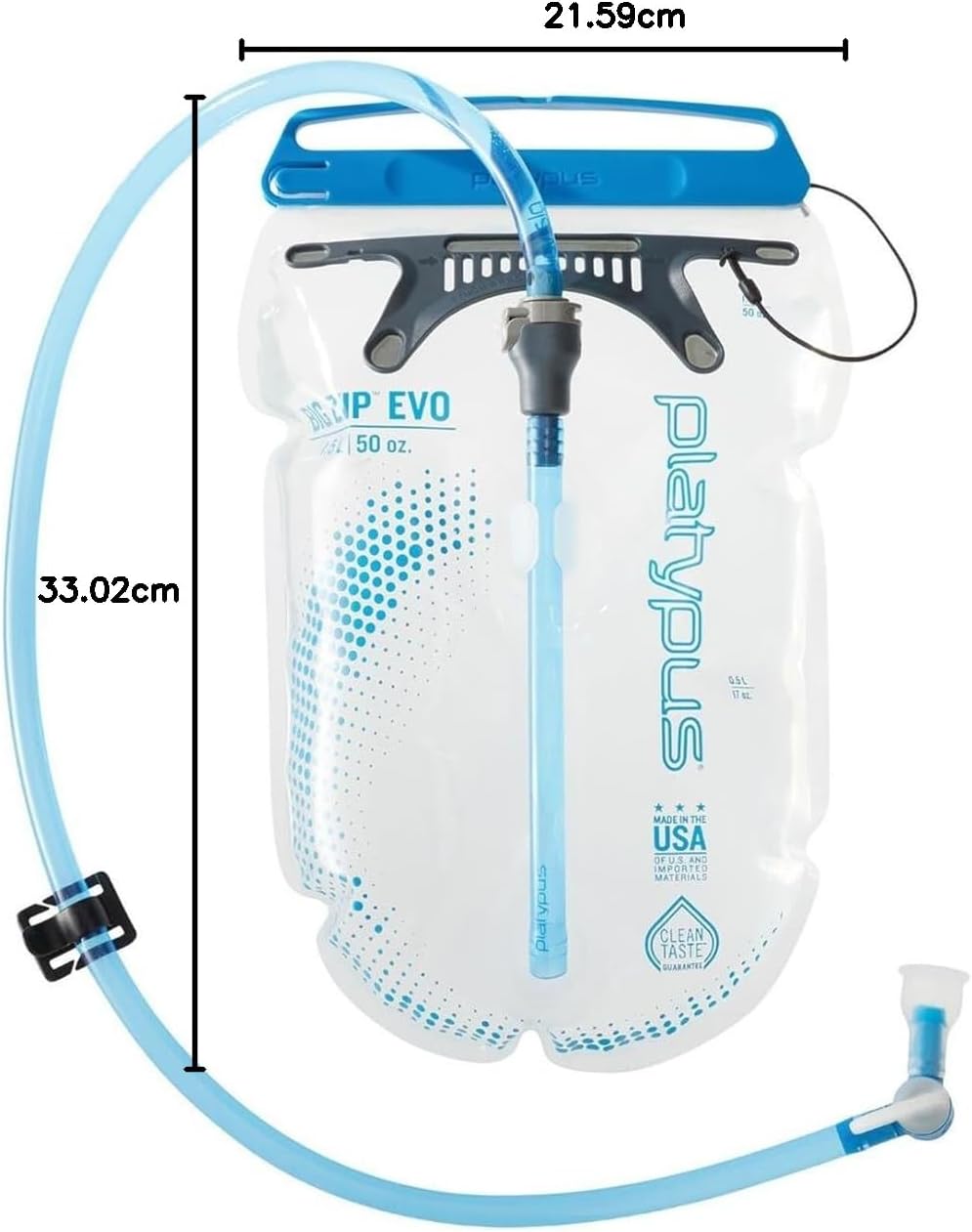 Platypus Big Zip EVO Taste-Free Water Reservoir/Hydration Bladder, 2-Liter