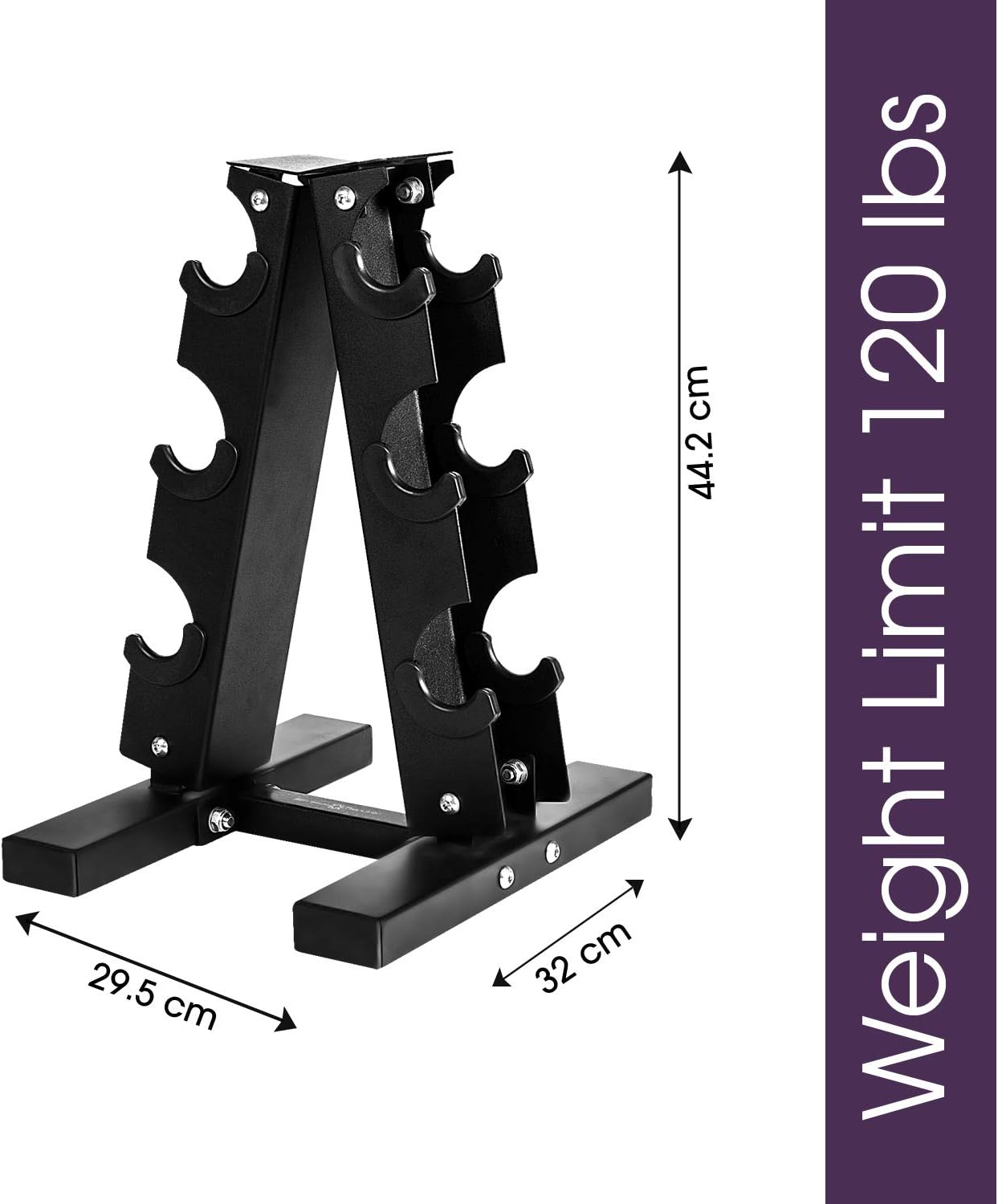 Neoprene Dumbbells Weight Storage Rack - 2.0 MM Thick Steel Weight Organizer - Ideal Choice for Home Gym - Easy to Assemble and Store