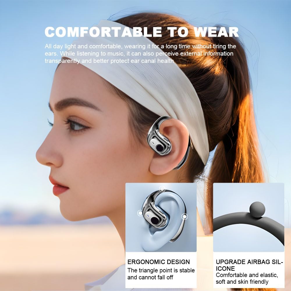 AI Language Translator Earbuds, 144 Languages Translation Earbuds Real Time, OWS Translating Earbuds Headphones Translation Device for iPhone and Android Travel Business Learning