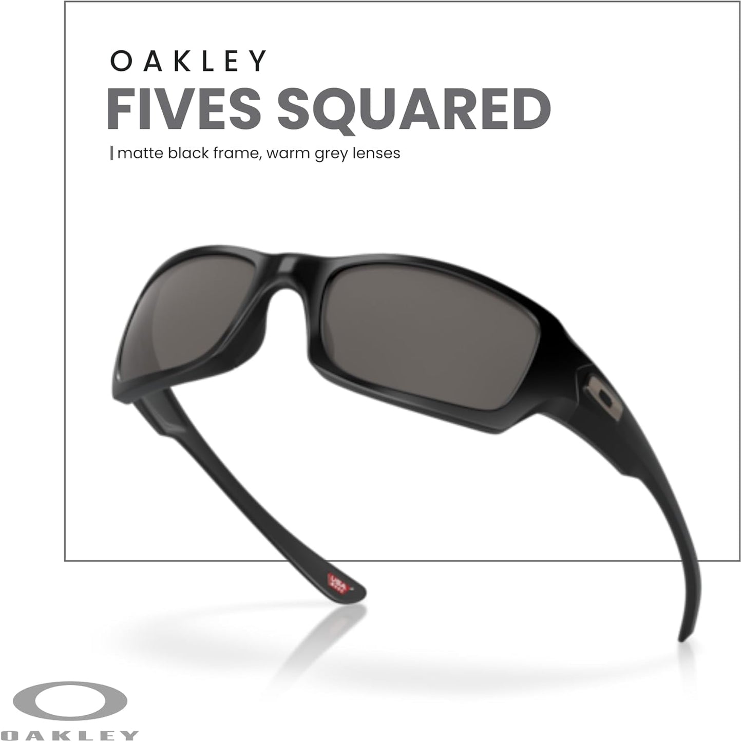 OAKLEY Fives Squared OO9238 Sunglasses For Men + BUNDLE Leash+ Bundle Accessory Leash Kit, Microfiber Pouch