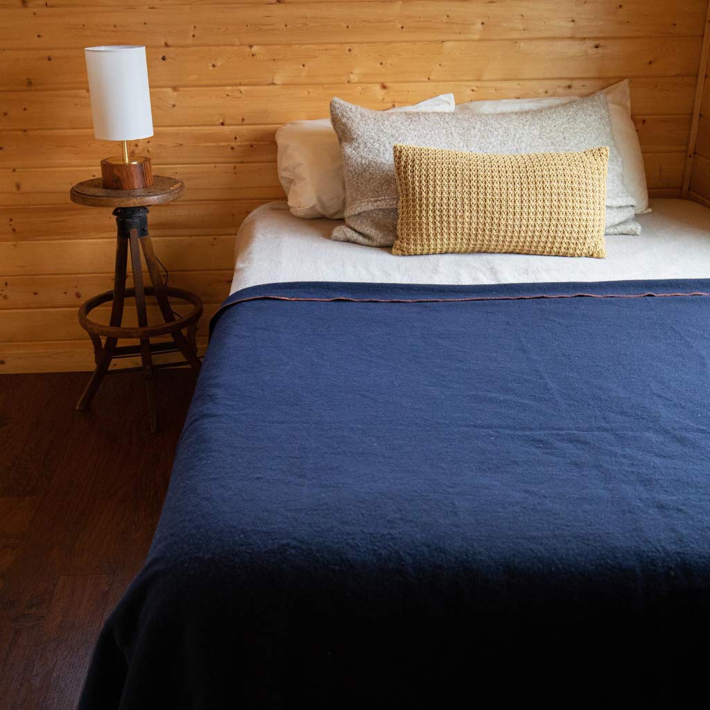 Arcturus Navy Blue Wool Blanket and Carry Straps Bundle