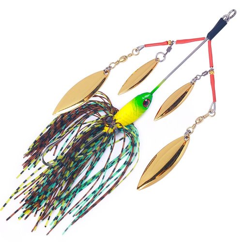 SEASHARK Fishing Lure Jig Head Skirts,Spinner Baits for Bass Fishing 5Pcs/lot, 0.77Oz/pcs, Blade Spinner, Lures Spinners Spoon Bait, Spinner Baits for Bass Fishing Trout Fishing Tackle