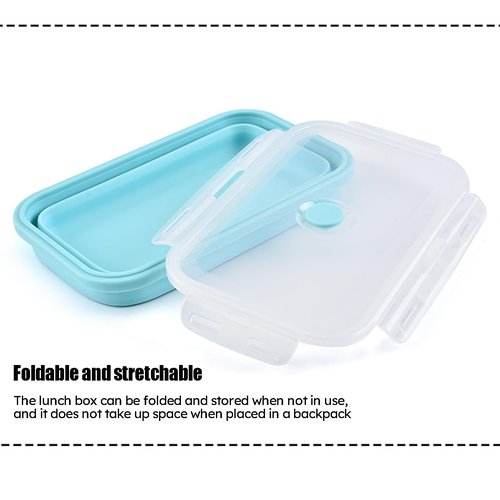 RoseFlower 3PCS Collapsible Bowl Sets, Portable Silicone Collapsible Bowls for Camping, Camping Dishes with Lids for for Microwave, Dishwasher, Freezer, Camping Bowls for Travel and Picnic(Blue)