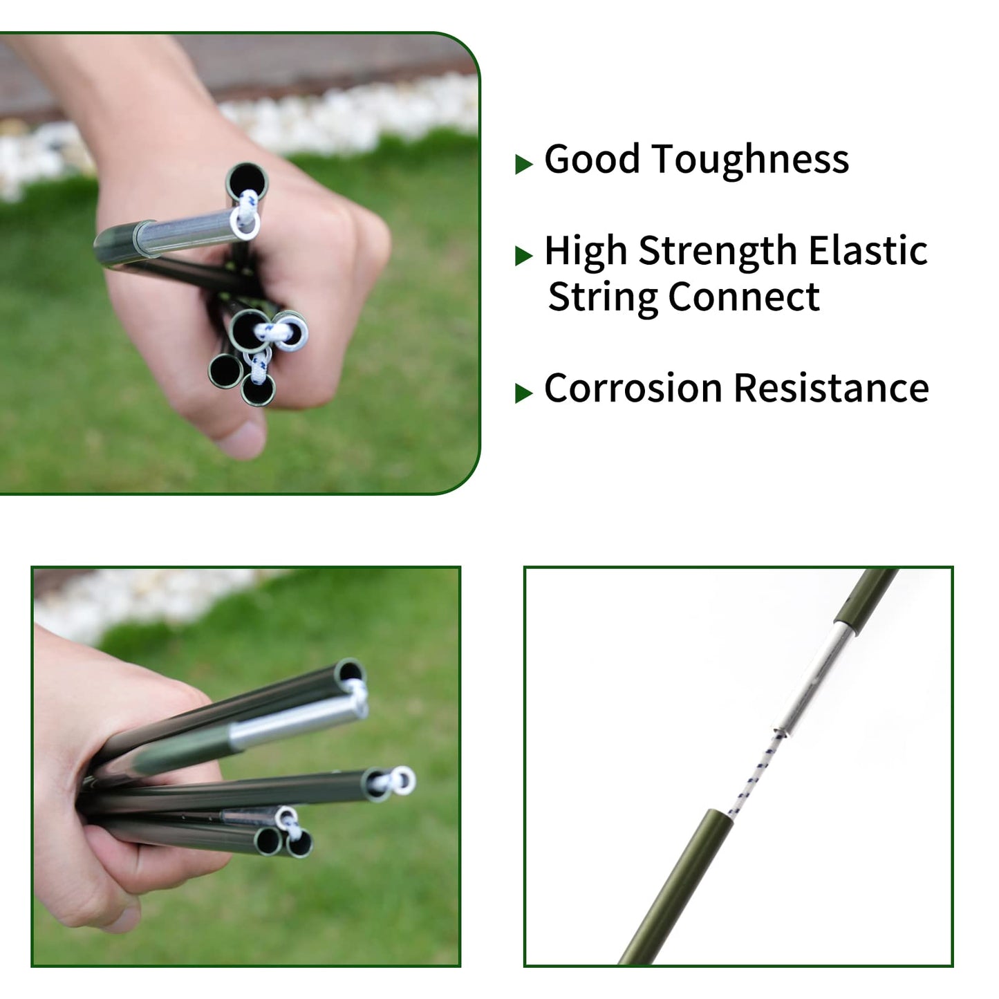 GEERTOP Lightweight Aluminum Replacement Tent Poles for Bivy Tent 1 Person - Camping Hiking Backpacking