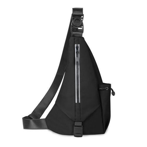 CLOLCKQ Anti Theft Sling Bag Chest Shoulder Backpack for Men Women Crossbody Bags Casual Daypack for Travel Running Hiking Camping Bicycle Sport (1-Black)