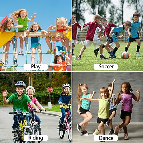 Kids Black-Pink Knee and Elbow Pads Set for Sports Safety - S