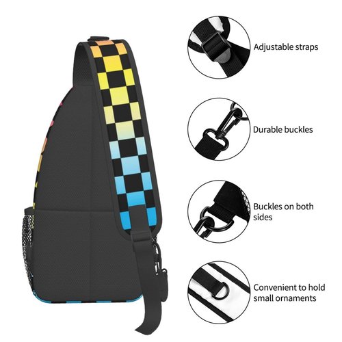 Rmqsyhfz Rainbow LGBT Pride Sling Bag LGBT Crossbody Sling Backpack Multipurpose LGBT Chest Bag for Women Cycling