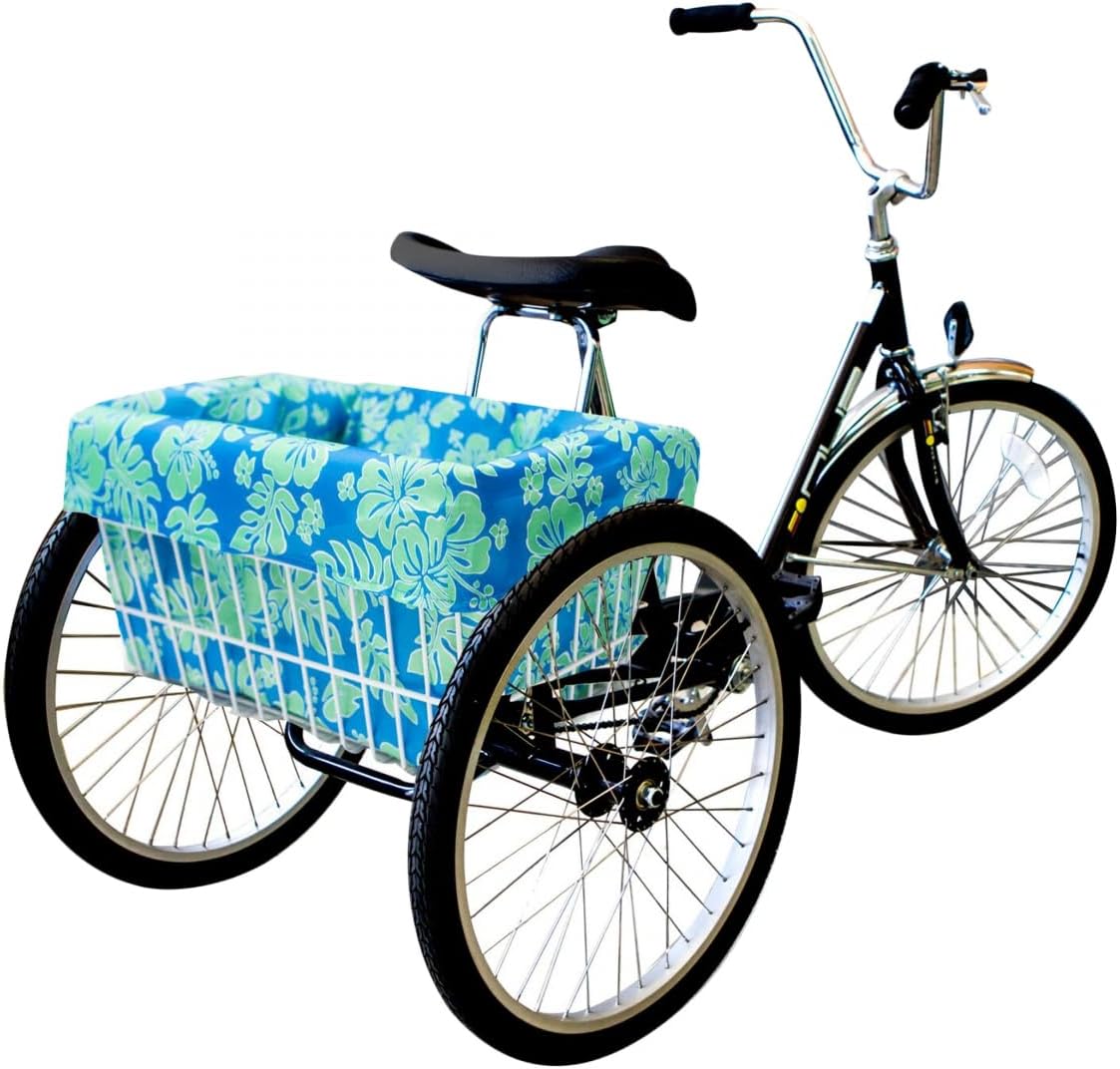 Adult Trike Bicycle Basket Liner, Large Bike Basket Liner, Extra Large Trike Only Rear Basket Liner