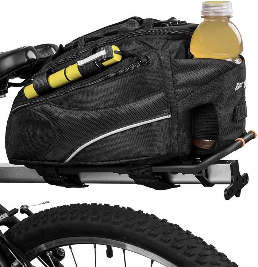 BV Insulated Bike Bag - Cooler Bike Saddle Bag with Shoulder Strap & Quick-Access Lid - for Warm or Cold Items - Bike Bags for Bicycles with Reflective Trim - Grocery, Commute & Weekend Rides
