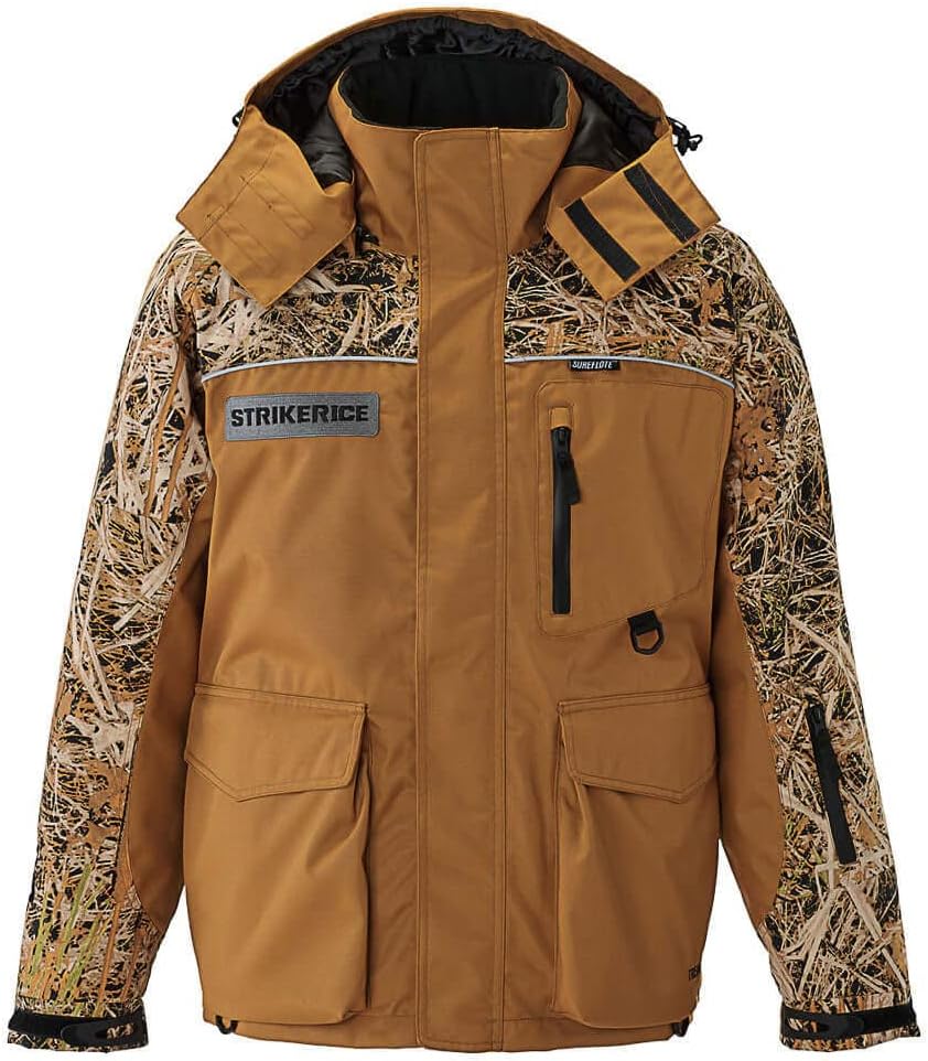 Striker Men's Cold Weather Durable Windproof Water-Resistant Breathable Outdoor Fishing Trekker Jacket with Removable Hood