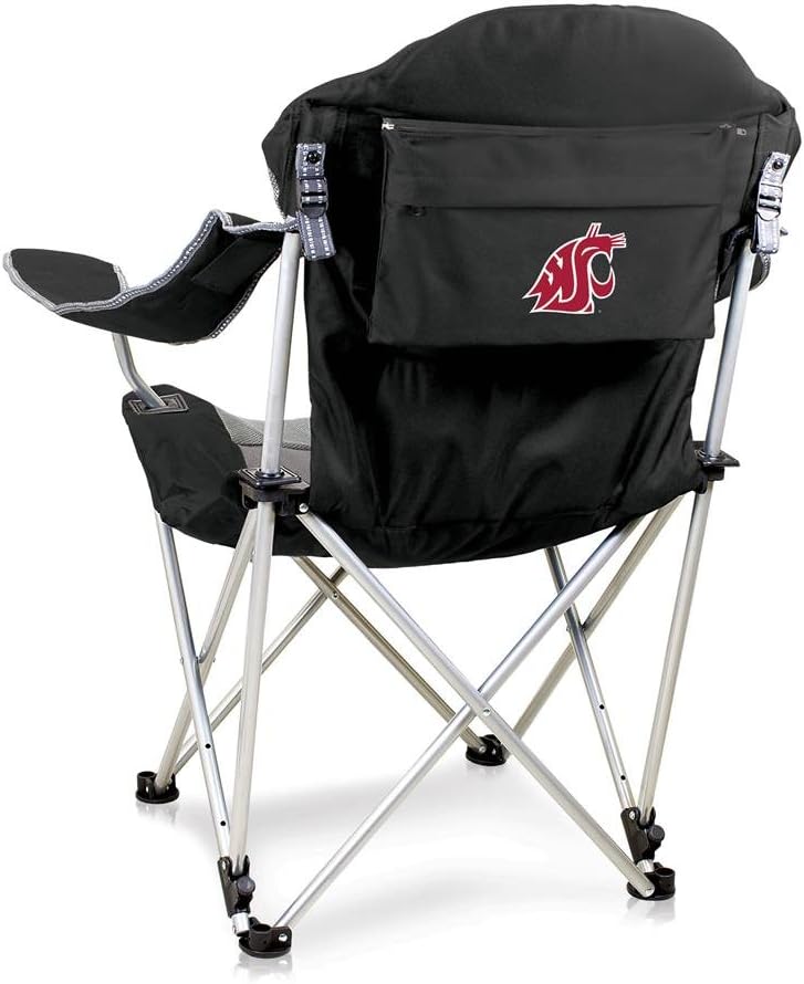 PICNIC TIME NCAA Arkansas Razorbacks Reclining Camp Chair - Beach Chair for Adults - Sports Chair with Carry Bag