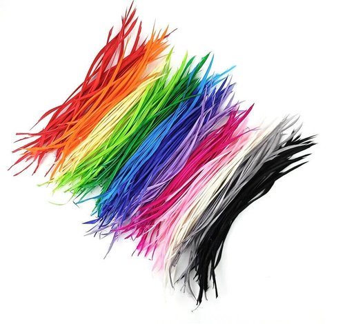 KTGCOZS Pack of 50 Colors Goose Biots Feathers Stonefly Nymph Tails Fly Tying Material Wings Tails