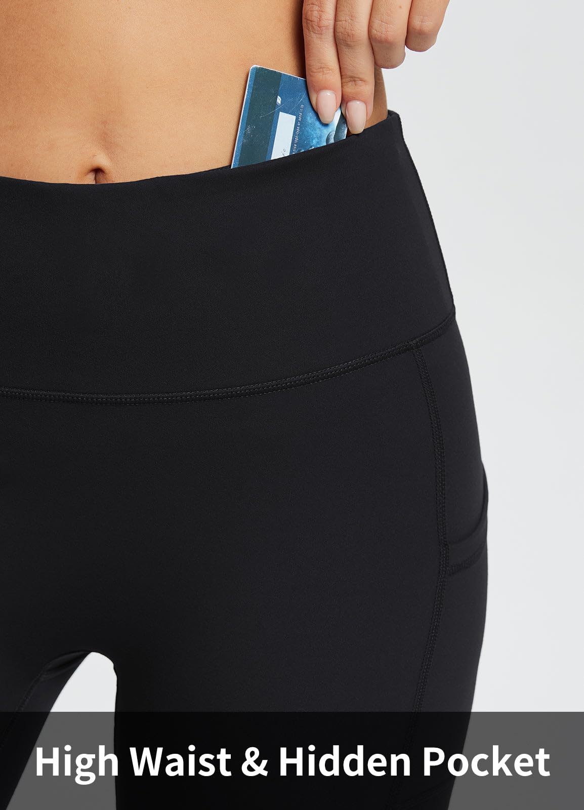 baleaf Biker Shorts Women Yoga Gym Workout Spandex Running Volleyball Tummy Control Compression with Pockets Soft 8" Black XXXL