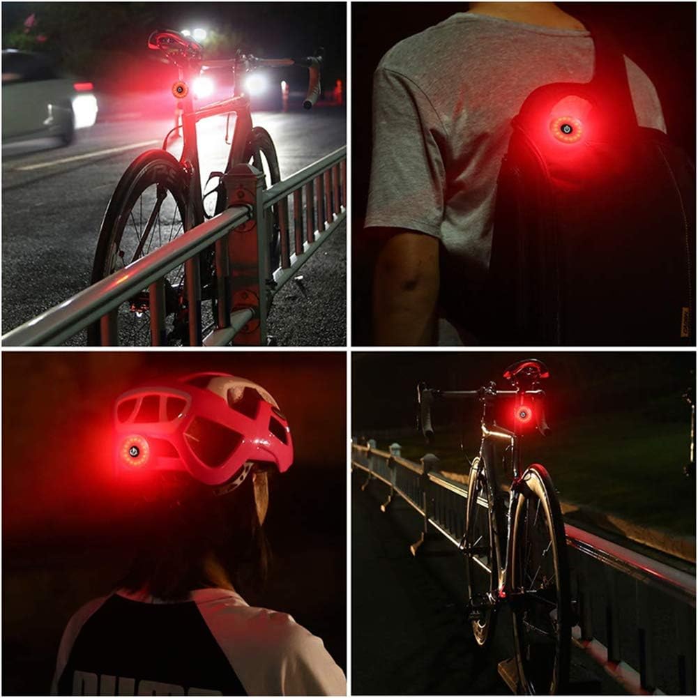 WASAGA Bike Tail Light, Sport LED Rear Bike Light USB Rechargeable, Red High Intensity Bicycle Taillight Waterproof, Helmet Backpack LED Lamp Safety Warning Strobe Light