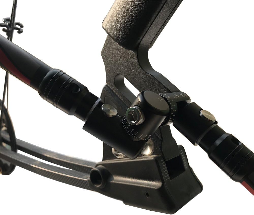 AMEYXGS Bow Rod Stabilizer Fully Adjustable Single Side V-bar Mount Quick Disconnect Sidebar Mount Pkg