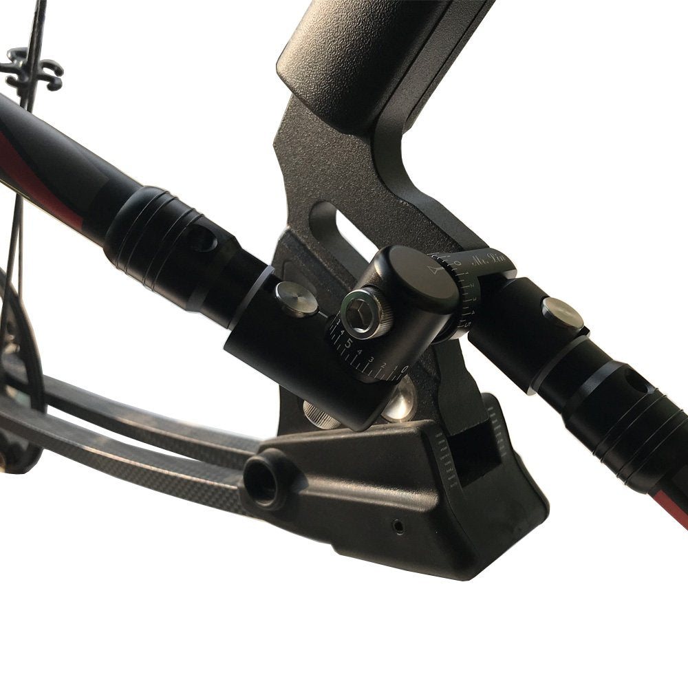 SHARROW Archery Bow Stabilizer Kit Carbon Fiber Stabilizer Dampen Weight Single Side V-bar Quick Disconnect for Compound Bow (10"&12")