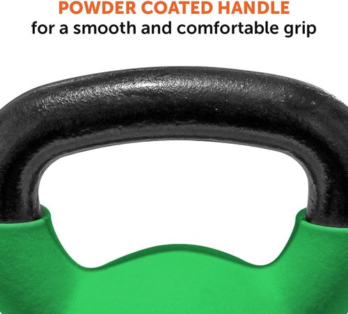 GYMENIST Kettlebell Fitness Iron Weights with Neoprene Coating Around The Bottom Half of The Metal Kettle Bell