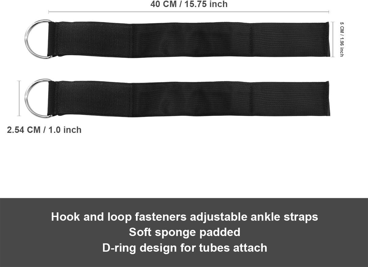 Strength Legs Resistance Bands with Ankle Straps Speed Agility Training for Running Taekwondo Skating Fitness Exercise