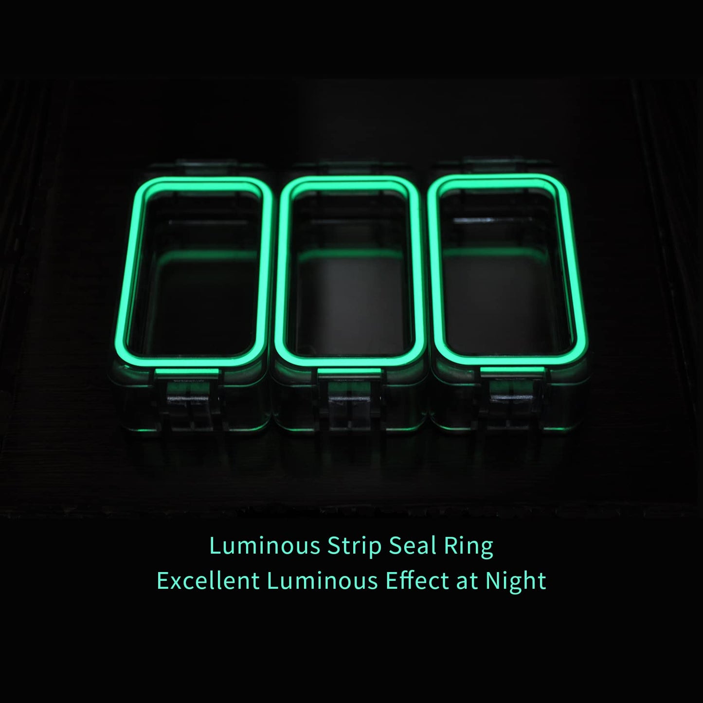 ECOFT Small Tackle Box 8pcs Removable Freely Assemble Fishing Tackle Storage Boxes Strip Seal Luminous Waterproof Fishing Tackle Organizer With Strong Magnetic Function Plastic Storage Organizer Box