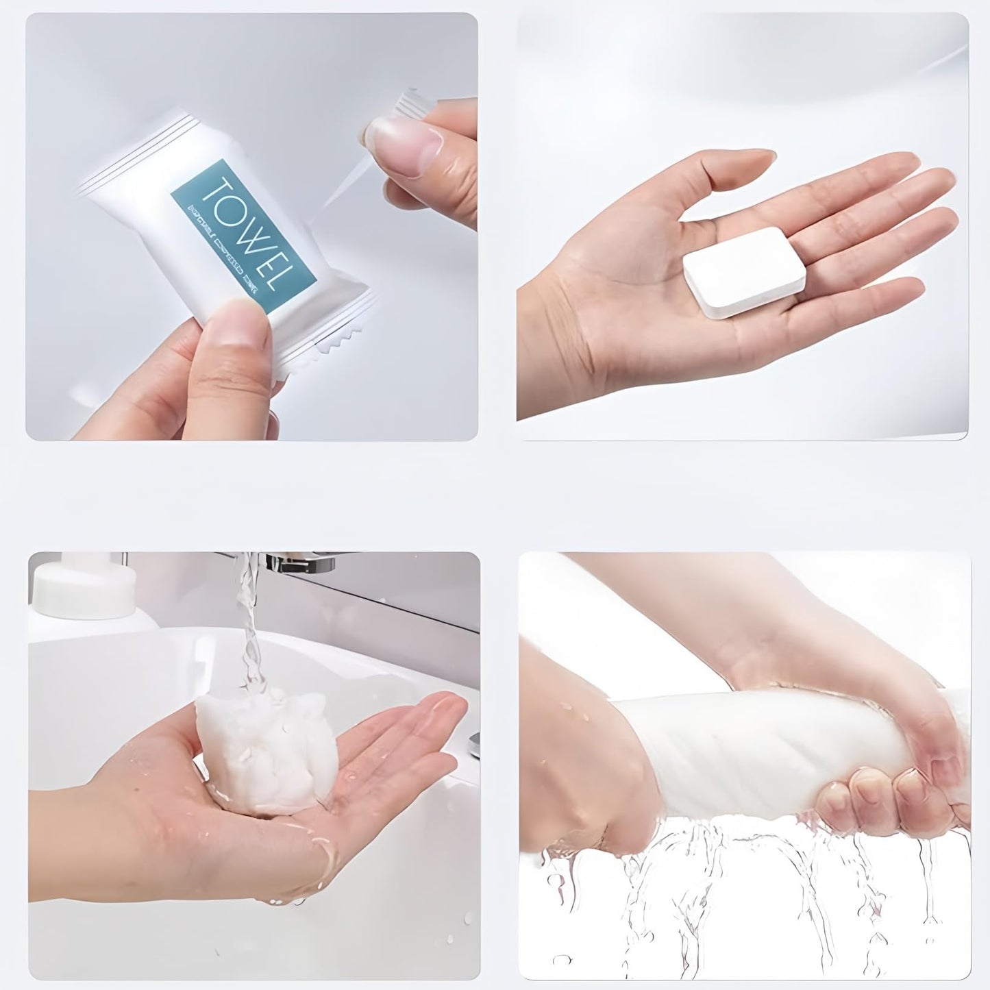 Travel Compressed Towel Tablets - Badigo Premium 110gsm Thickened Nonwoven Disposable Towels for Camping Gym Hiking Sports Outdoors Hand Face Body Portable Washcloths