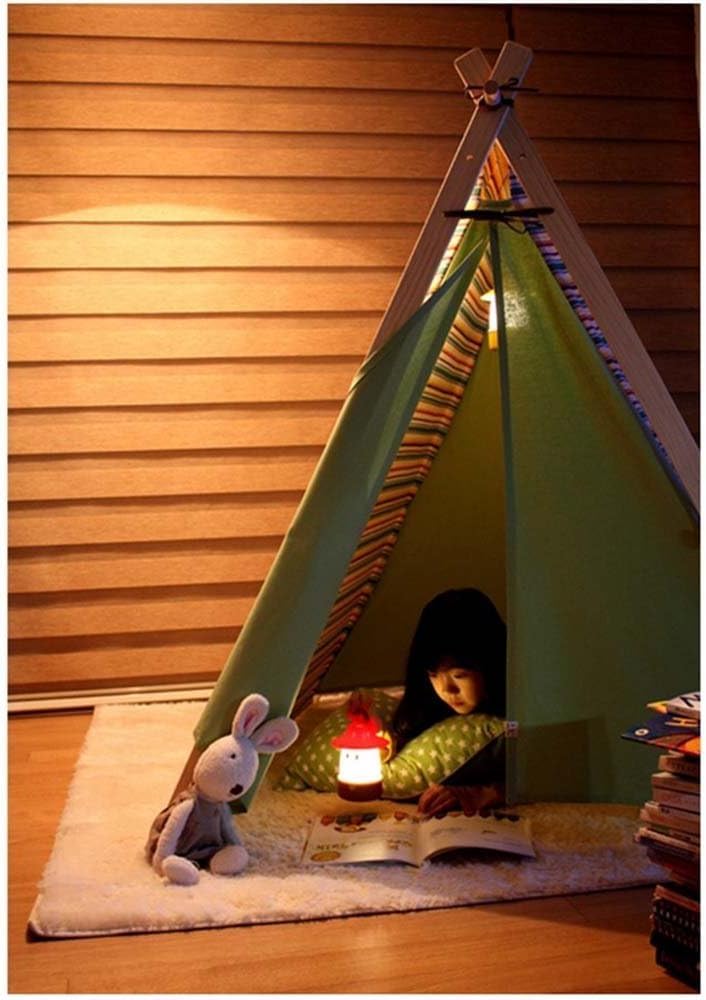 Smile LED Lantern: Portable Night Light Camping Lantern For Kids (Hibiscus),Red
