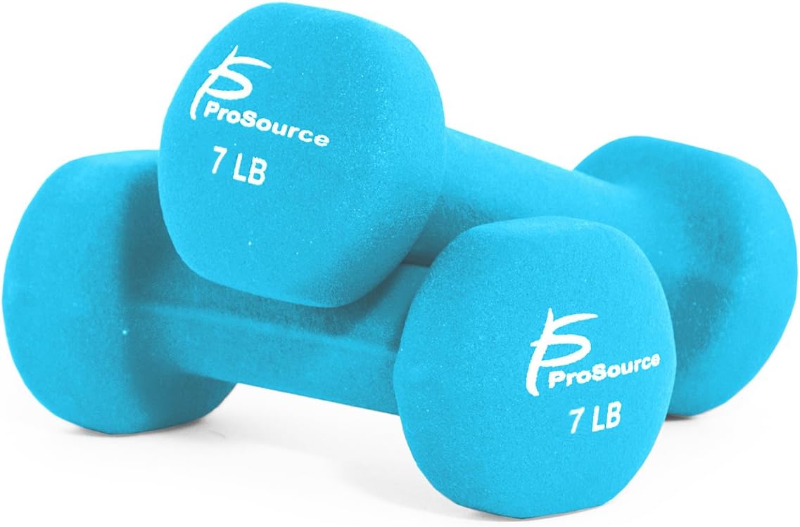 ProsourceFit Neoprene Dumbbell Coated for Non-Slip Grip, 10 lb