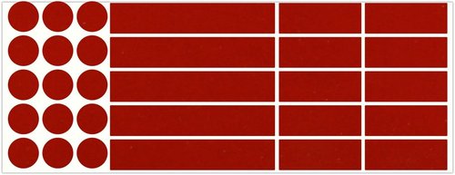 LiteMark 30 PCS Reflective White Sticker Decals, Long-Lasting Adhesive, Weatherproof Ideal for Helmets, Bikes, Strollers