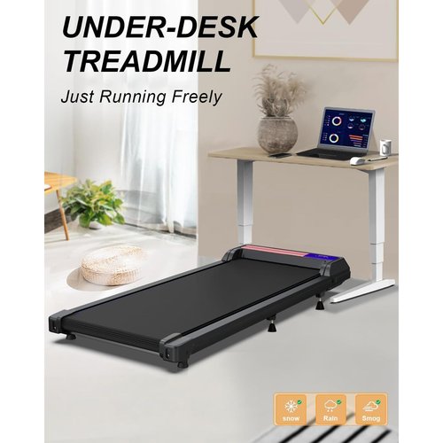 UPREIGN 3 in 1 Treadmill, Portable Under Desk Walking Treadmill with Incline for Home/Office, Remote Control, LED Display